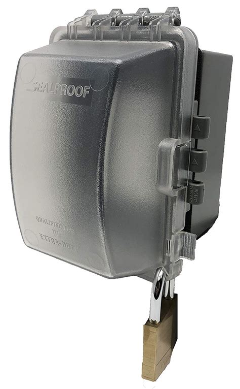 electrical lock boxes for outlets|lockable outdoor electrical box.